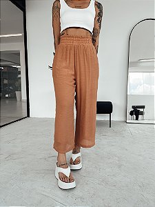 PANTALONA CROP CREPE BOREAL