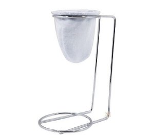 Suporte Coador Café cromado individual