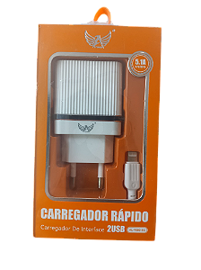 Carregador Altomex 2 USB 5.1A Modelo AL-9080-V8 com Cabo V8
