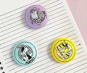 Borracha Redonda Looney Tunes Estampa Leo&Leo Kit 3 unidades
