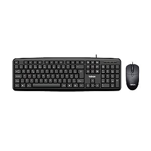COMBO TECLADO E MOUSE USB DAY BY DAY PRETO KM-1901