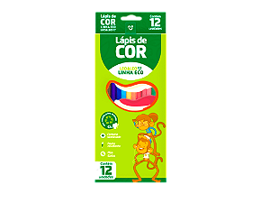 LAPIS 12 CORES RESINA SEXTAVADO FLEX ECOLOGICO