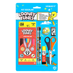 KIT LAPIS DE COR 12 CORES LOONEY TUNES