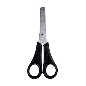 TESOURA ESCOLAR BLACK INOX 130MM CABO PRETO
