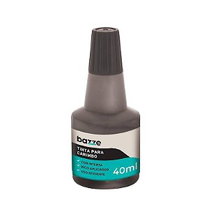 Tinta Carimbo Preto 40ml Bazze