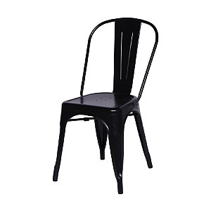 Cadeira Tolix Iron Design Preta - Cadeira Fixa