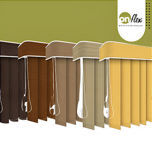 CORTINA PERSIANA VERTICAL - Inumeros Tons de Marrom