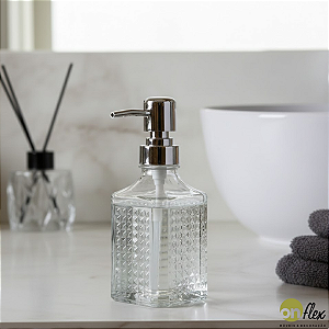 Porta Sabonete Líquido Spike 370ml Vidro