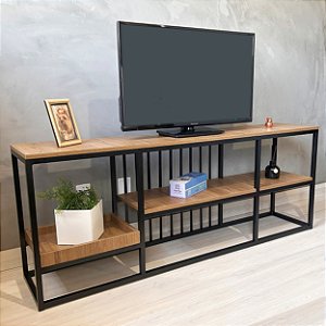 Aparador Rack Para Sala Tv Mdf Freijo