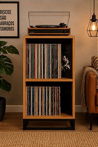 Estante Nicho Para Discos Vinil Lps Vai Montado Mdf