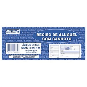 IMPRESSO RECIBO DE ALUGUEL COM CANHOTO 50 FOLHAS (20 UN) SAO DOMINGOS