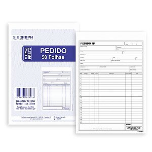 IMPRESSO PEDIDO 1/18 MEDIO MULTIVIAS PRETO 50 FOLHAS (20UN) SIDGRAPH