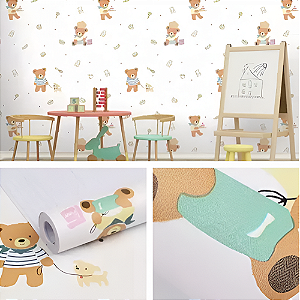 PLASTICO ADESIVO ONDAPRINTS ESTAMPADO KIDS 02 45CM x 10M 80 MIC ONDA