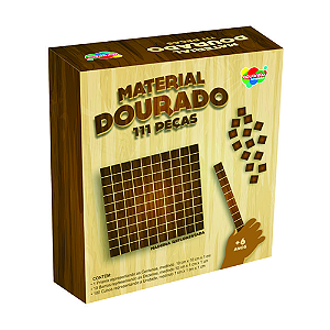 BRINQUEDO - MATERIAL DOURADO 111 PEÇAS AQUARELA BRINQUEDOS