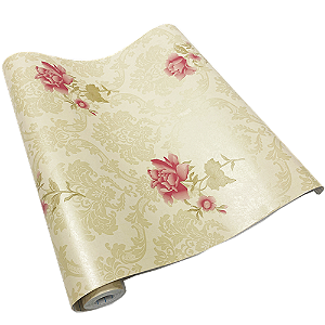 PLASTICO ADESIVO VMP-TAC FLORAL ROSA 45CM x 10M 80 MIC VMP