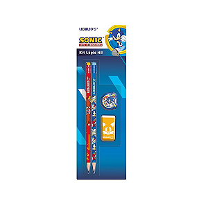 KIT LAPIS HB 2 LAPIS/APONTADOR/BORRACHA SONIC LEO E LEO