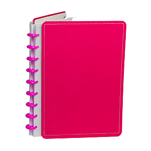 CADERNO CAPA DURA DISCO G PINK 215 X 295 MM 80 FOLHAS DISKO