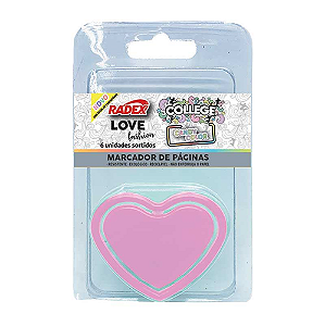 CLIPS PLASTICOS CANDY MARCADOR DE PAGINA LOVE FASHION 6 UNIDADES RADEX