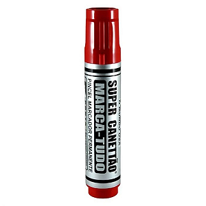 MARCADOR PERMANENTE SUPER CANETTAO VERMELHO PONTA 17 x 8 MM 6 UNIDADES RADEX
