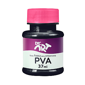 TINTA PARA ARTESANATO PVA PRETO 37 ML 12 UNIDADES DAC