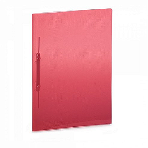 PASTA COM GRAMPO PLASTICO VERMELHO 10 UNIDADES PLASCONY