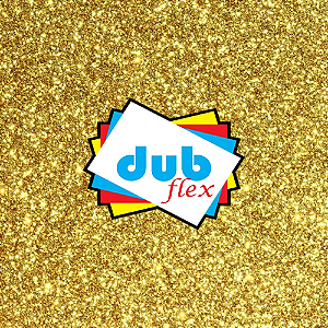 E.V.A COM GLITTER OURO 40x48 CM PACOTE COM 10 FOLHAS DUBFLEX