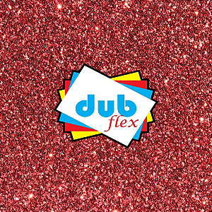 E.V.A COM GLITTER VERMELHO 40x48 CM PACOTE COM 10 FOLHAS DUBFLEX