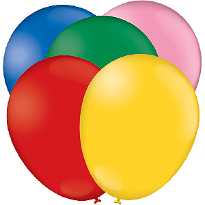 BALAO LISO 7 CORES MISTAS 50 UNIDADES FESTCOLOR