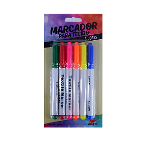 MARCADOR PARA TECIDO 6 CORES VMP