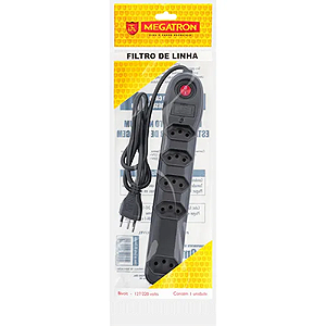 FILTRO DE LINHA 5 TOMADAS BIVOLT MEGATROM
