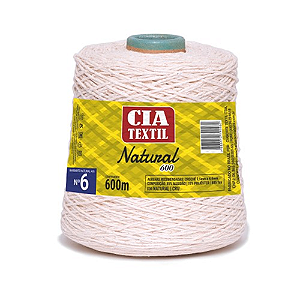 BARBANTE NATURAL 600 N. 6 600M CIA TEXTIL