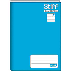 CADERNO CAPA DURA BROCHURA CALIGRAFIA AZUL STIFF 96F (5 UN) 200 x 275 MM JANDAIA