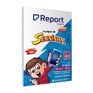 PAPEL REPORT SENNINHA BRANCO A4 180G 60KG 50 FOLHAS