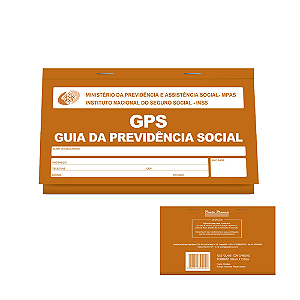 IMPRESSO CARNE GPS 12X2 VIAS (10 UN) 184 x 110 MM PAUTA BRANCA