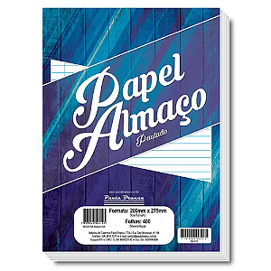 PAPEL ALMAÇO COM PAUTA 400 FOLHAS PAUTA BRANCA