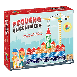 BRINQUEDO - PEQUENO ENGENHEIRO 42 PEÇAS EM MADEIRA AQUARELA BRINQUEDOS