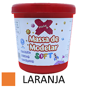 MASSA DE MODELAR SOFT LARANJA POTE COM 500G MAKE+