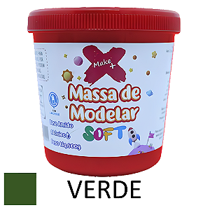 MASSA DE MODELAR SOFT VERDE POTE COM 500G MAKE+