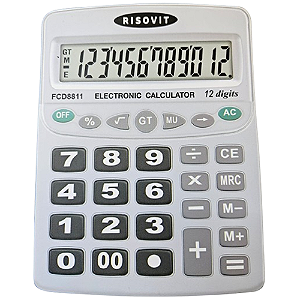 CALCULADORA GRANDE 12 DIGITOS FCD8811 RISOVIT