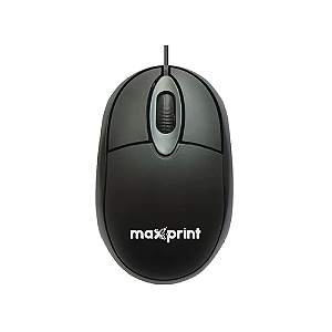 MOUSE COM FIO ESSENTIAL USB 2.0 1200 DPI PRETO MO1000 MAXPRINT