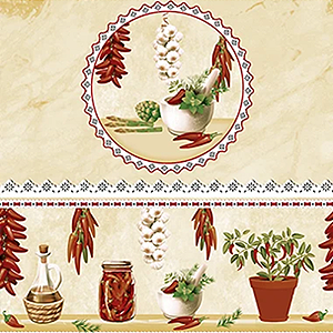 PLASTICO DE MESA TERMICO NEW PIMENTAS PEÇA COM 30 M x 1,40 L DEKASA