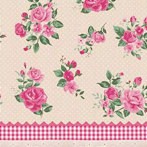 PLASTICO DE MESA TERMICO SOFIA ROSA PEÇA COM 30 M x 1,40 L DEKASA