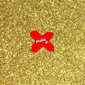 E.V.A COM GLITTER OURO 40x48 CM PACOTE COM 10 FOLHAS MAKE+