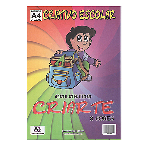 PAPEL CRIATIVO 8 CORES A4 80 G/M2 24 FOLHAS AG GRAFICA