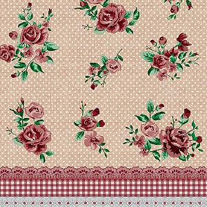 PLASTICO DE MESA TÉRMICO SOFIA VERMELHO PEÇA COM 30 M x 1,40 L DEKASA