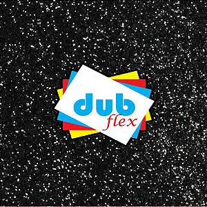 EVA COM GLITTER PRETO 40x48 CM PACOTE COM 10 FOLHAS DUBFLEX