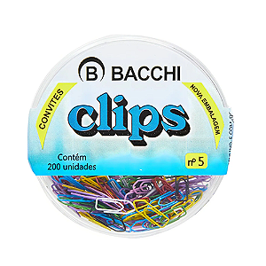 CLIPS MINI (CONVITES) COLORIDO N 5 (200 UNIDADES) BACCHI