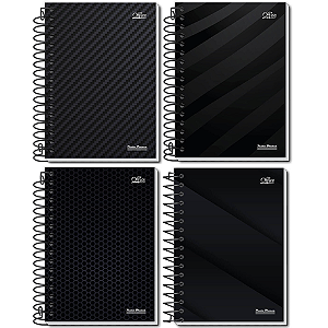 CADERNO CAPA DURA ESPIRAL 1/4 OFFICE 200 FOLHAS (5UN) PAUTA BRANCA