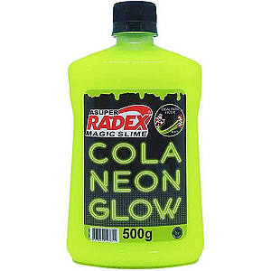 COLA GLOW SLIME NEON AMARELO 500G RADEX