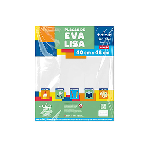 EVA LISO BRANCO 40x48 CM PACOTE COM 10 FOLHAS SANTA FE